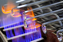 Detailbild bei der Flammbearbeitung